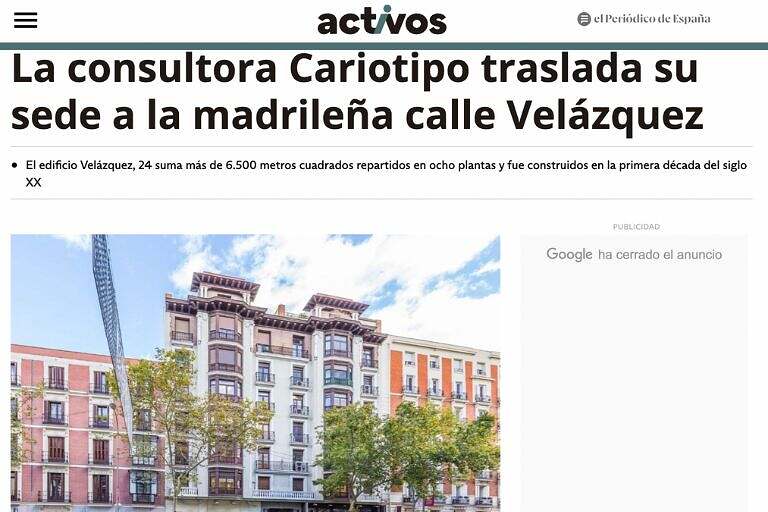  TC Gabinete Inmobiliario asesora a la consultora Cariotipo en la búsqueda de su nueva sede