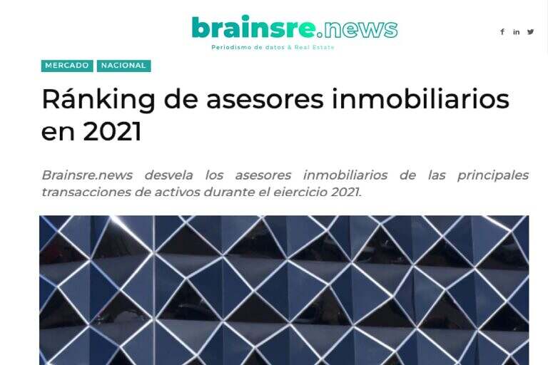 TC Gabinete Inmobiliario en el ranking de las grandes firmas de intermediación inmobiliaria 2021