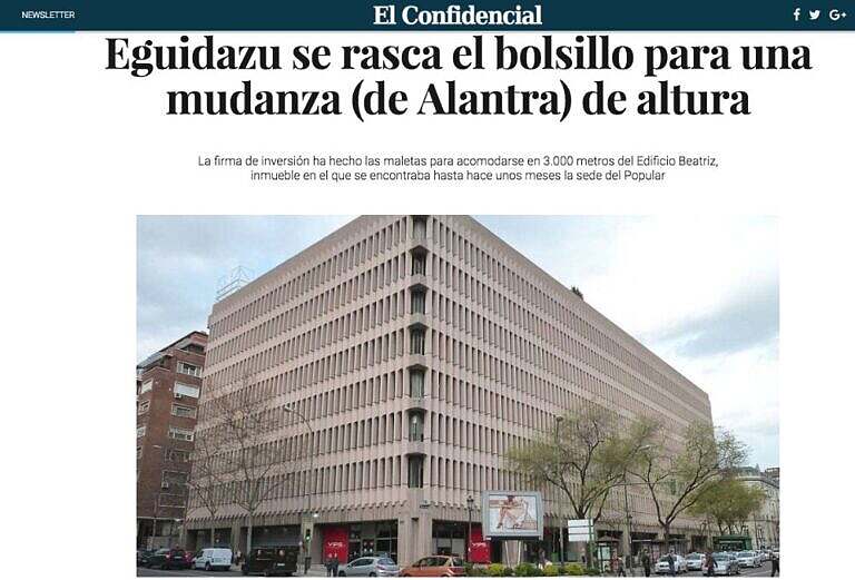 TC Gabinete Inmobiliario asesora a Alantra Partners en el arrendamiento de su nueva sede corporativa