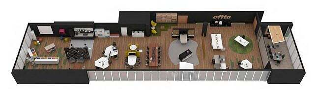 Plano showroom ofita